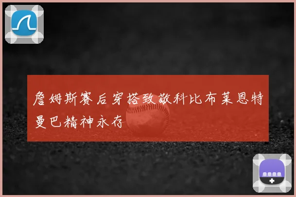 詹姆斯赛后穿搭致敬科比布莱恩特曼巴精神永存