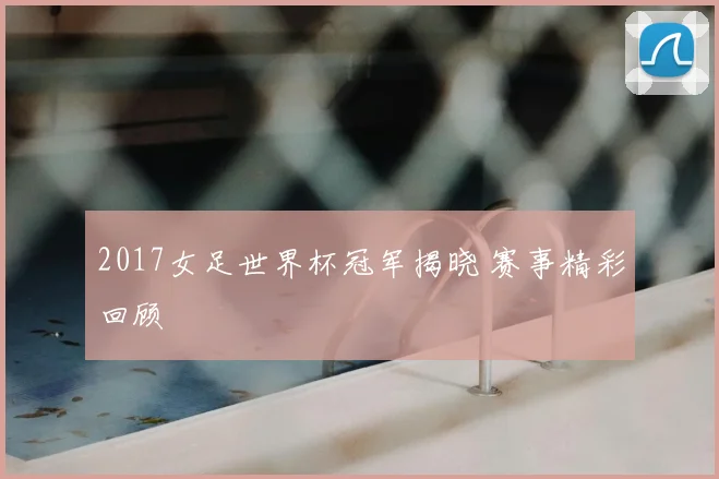 2017女足世界杯冠军揭晓 赛事精彩回顾